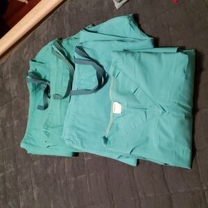 Teal Green Scrub Set